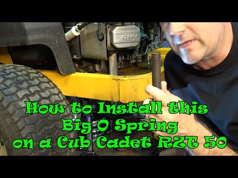 How to install a drive belt spring on a RZT 50 Cub Cadet