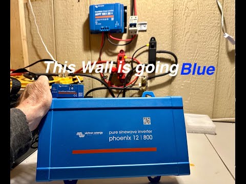 Victron phoenix 12/800 Pure Sine Wave Inverter + Smart Shunt Bungaloha Blue wall is about to grow!