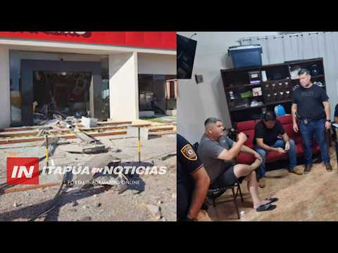 ALLANAMIENTOS EN ITAPÚA DEJAN UN DETENIDO CLAVE POR ROBO AL BANCO SUDAMERIS