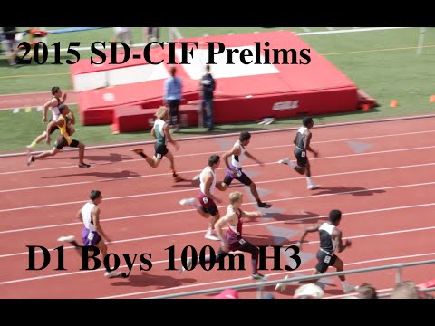 15' CIF-SD Prelims D1 Boys 100M H3