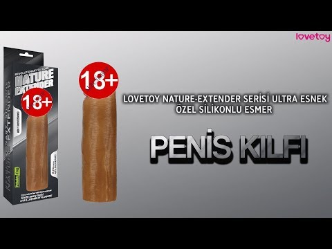 Lovetoy Nature-Extender Serisi Ultra Esnek Özel Silikonlu Esmer Penis Kılıfı