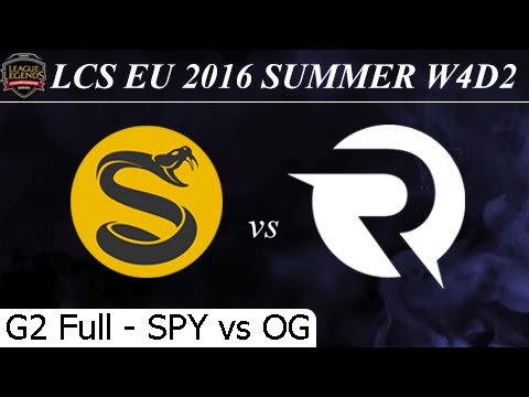 SPY vs OG Game 2 Full 24/06/2016 - LCS EU Summer 2016 W4D2M10 Splyce vs Origen