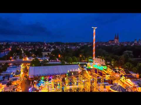 Riesenradfahrt im Zeitraffer - Regensburger Maidult 2014