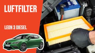 Youtube thumbnail of video "Wie Leon 3 1.6 TDI Luftfilter wechseln 💨"