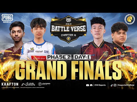 PUBGM BATTLE VERSE ASIA CHAPTER III | PHASE 2 Finals Day 1 | FT. #AE  #4T #RRQ #BOOM #DRS