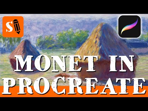 Painting the Haystacks of Claude Monet in Procreate with Apple Pencil