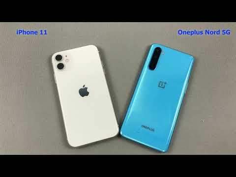 iPhone 11 vs OnePlus Nord 5G Speed Test, Display Test