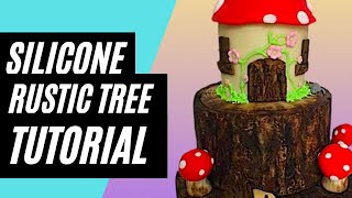 HOW TO MAKE A RUSTIC TREE STUMP USING A SILICONE IMPRESSION/TEXTURE MAT