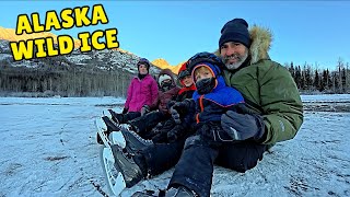 This Is How We Ice Skate in Alaska! Not a Rink ❄️