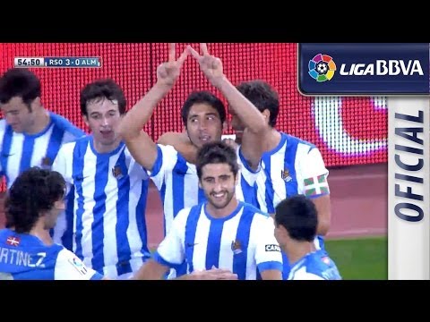 Gol de José Ángel (3-0) en el Real Sociedad - UD Almería - HD