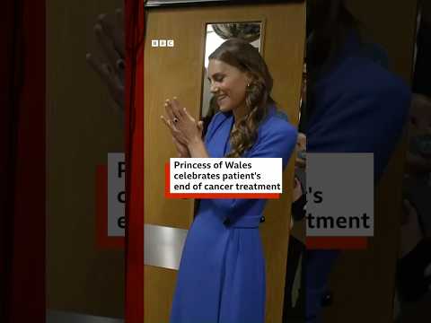 Princess of Wales celebrates patient's end of cancer treatment. #BBCNews