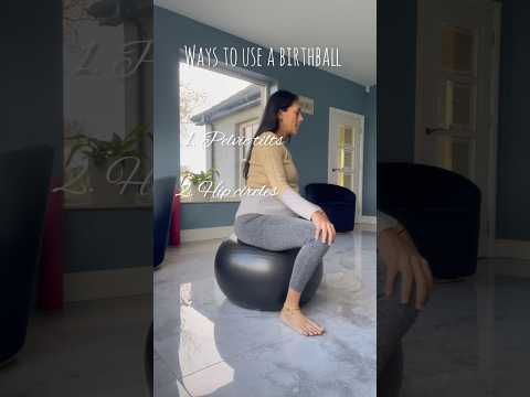 A birthing ball can benefit all the trimesters of pregnancy #pregnancy #baby #yoga #birthprep #fyp