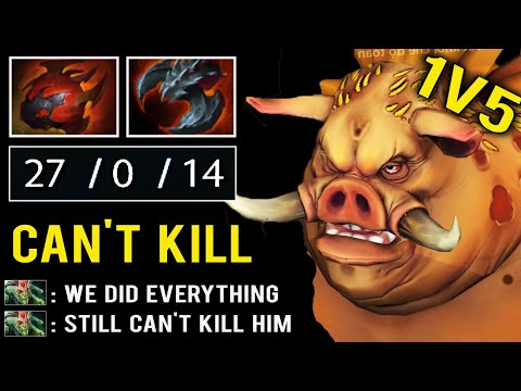 WTF 1v5 CAN'T KILL Crazy Mid Bristleback 200IQ Build vs Vessel Silver Rampage Crazy Dota 2