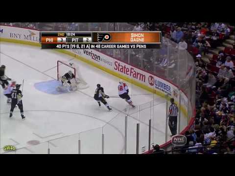 Lowlights: Penguins vs Flyers (1-7-2010)