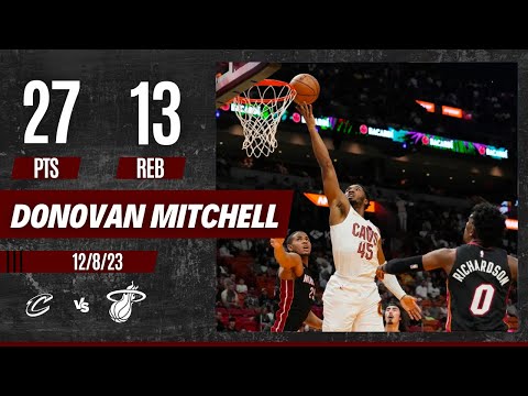 Donovan Mitchell - Highlights vs Miami Heat: 27 PTS, 13 REB, 6 AST, 9/17 FG, 3/8 3PT, 6/8 FT
