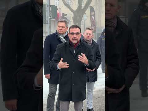 CSU stellt sich der Protestaktion der DPolG Bayern vor dem Kloster Banz