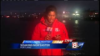 Waves batter Biddeford Pool