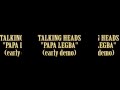 Talking Heads - Papa Legba (early demo)