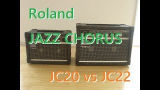 Video thumbnail for ローランド・ジャズコーラス JC-20 vs JC-22。色々と違いを比較 /Roland JAZZ CHORUS DEMO Review Sound Comparison by music diy_direct
