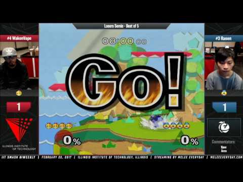 IIT Biweekly [2/22/17] - ME | WakenVape (Peach) vs. Rasen (Sheik) - SSBM - Losers Semis