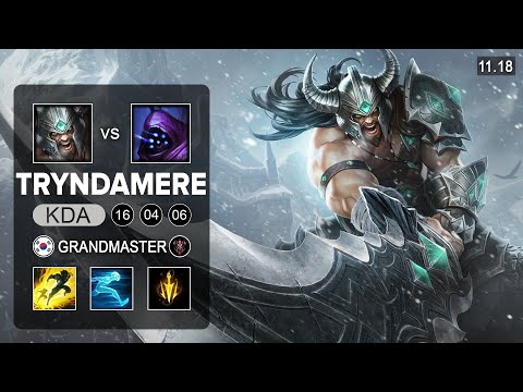 Tryndamere Top vs Jax - KR Grandmaster - Season 11 Patch 11.19