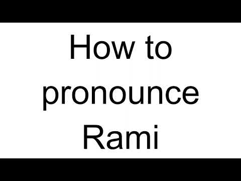 How to Pronounce Rami (Arabic)