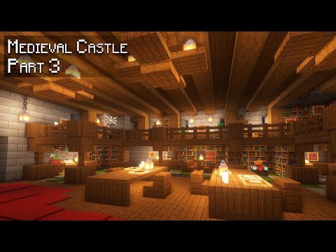 Minecraft: How to build a Medieval Castle in the Mountains | Part 3 Interior