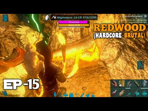Ark Mobile Artifact Of The Clever | Megalosaurus And Sarco Taming | Hardcore-Brutal (Ep - 15)