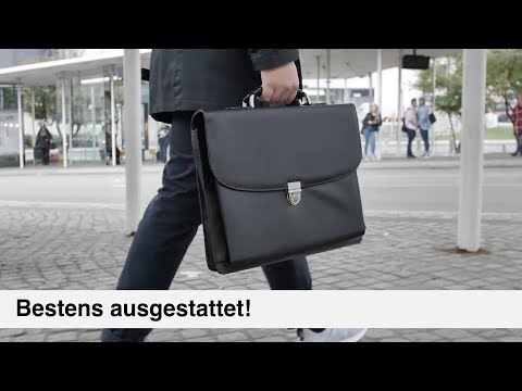 Artikelvideo 1 für Alassio Aktentasche FORTE Lederimitat schwarz 92011, Artikelnummer 823062