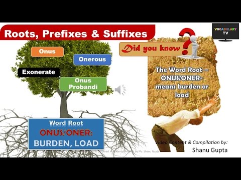 Word Root - ONUS / ONER and derived words Illustrated (Vocabulary L-8)