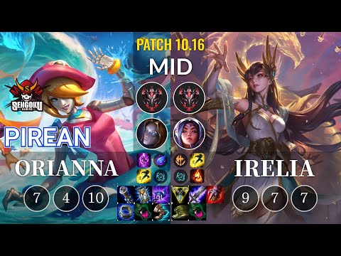 SG Pirean Orianna vs Irelia Mid - KR Patch 10.16