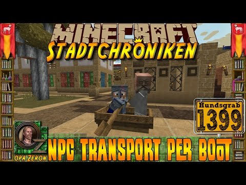 Minecraft #1399 -Stadtchroniken- NPC Transport per Boot [HD+Deutsch]