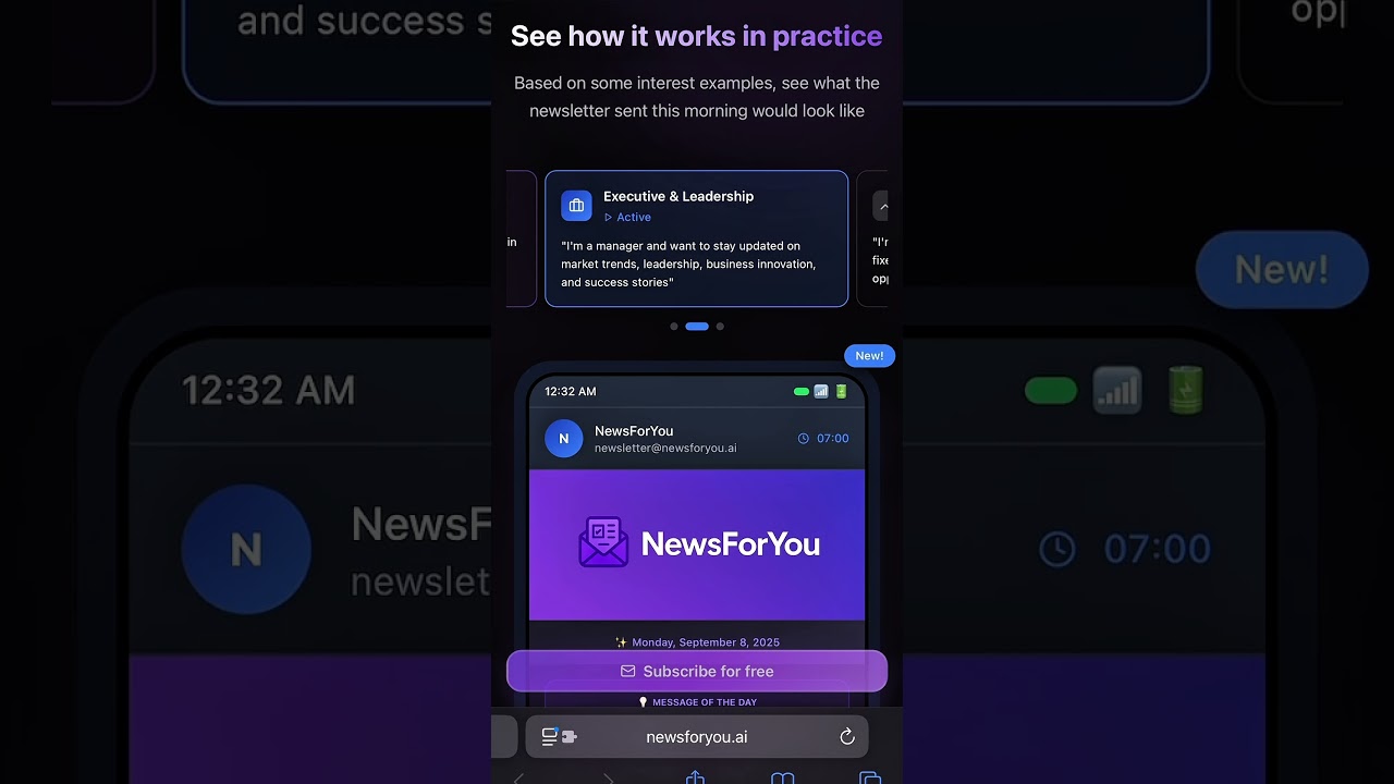 NewsForYou - Your personalized daily news briefing