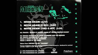 The Mission - never again (Zero G Mix Joe Gibb) - 1992