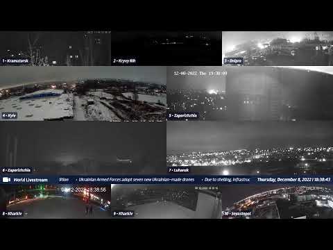 Live views from Ukraine 12/8/2022 A - Kramatorsk, Kharkiv, Kyiv, Zaporizhzhia and other cities