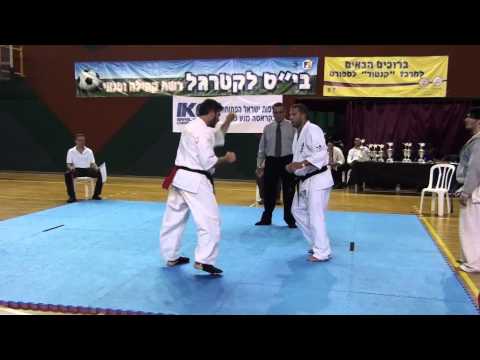 Senpai Matan Eliakim & Senpai Benjamin Domb- Israel's karate kyokushin championship- first fight