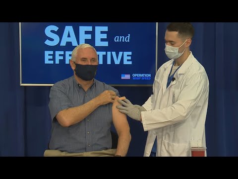 Vice President Mike Pence gets COVID-19 vaccine injection: full video