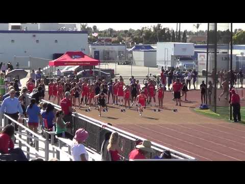 FSB 100m Heat 2 vs HB 4-16-15 - Los Alamitos Boys