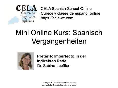 Spanisch Pretérito Imperfecto in der Indirekten Rede mit Uebungen