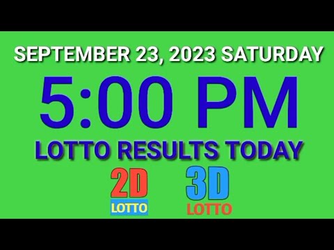 5pm Lotto Result Today PCSO September 23, 2023 Saturday ez2 swertres 2d 3d