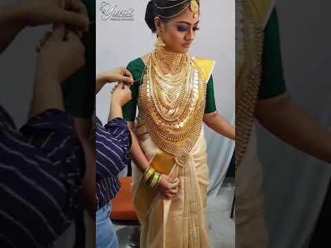 How to arrange kerala Bridal jewels