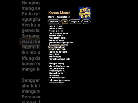 Lirik Viral Tiktok. DJ Konco Mesra Sungguh Sayang Aku Tak Bisa Langsung Mengungkapkan #liriklagu