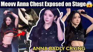 MEOVV's Anna Crying on Stage Because Wardrobe Malfunctions | Anna Chest Exposed at TIMA Awards 