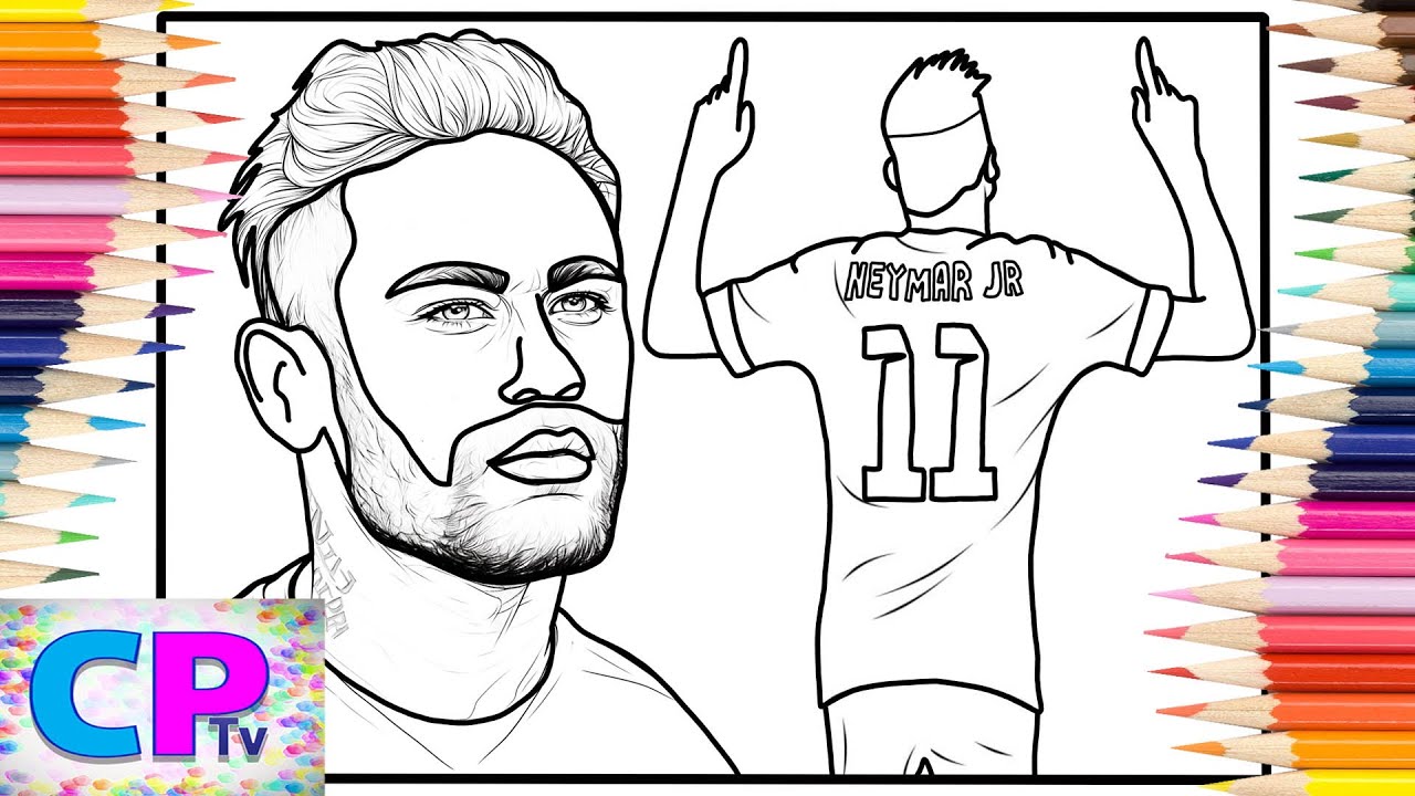 Neymar Jr. Coloring Pages/Great Footballer/Copic Markers/@coloringpagestv /Elektronomia - Lion King