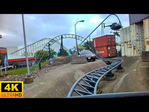 On-ride point of view of Queen City Stunt Coaster