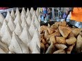 HUGE SAMOSA MAKING Crispy Crunchy Samosas Indian Street Food