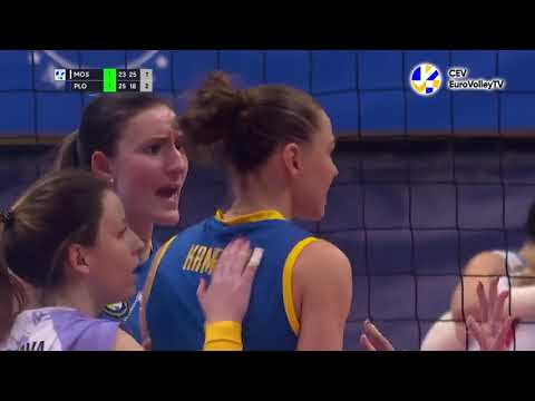 Emiliya Dimitrova spikes against Dinamo Moscow - January 23, 2020