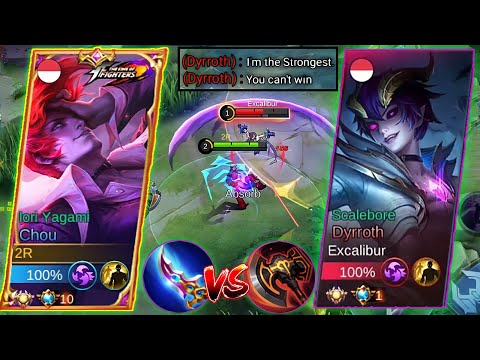 SUPREME CHOU VS DYRROTH 🔥| WHO BEST META FIGHTER❓CHOU GLOBAL RANK GAMEPLAY - MLBB