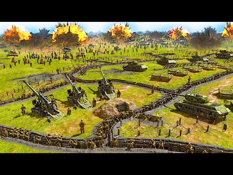 Can 5,000 WW2 German Army Siege Largest TRENCH FORTRESS Ever?! - Gates of Hell: Base Building