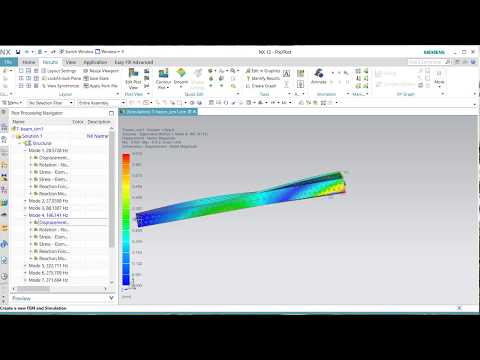 How to create a simple modal analysis (SOL 103 Real Eigenvalues) eigen frequencies.